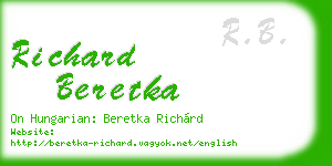 richard beretka business card