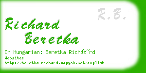 richard beretka business card